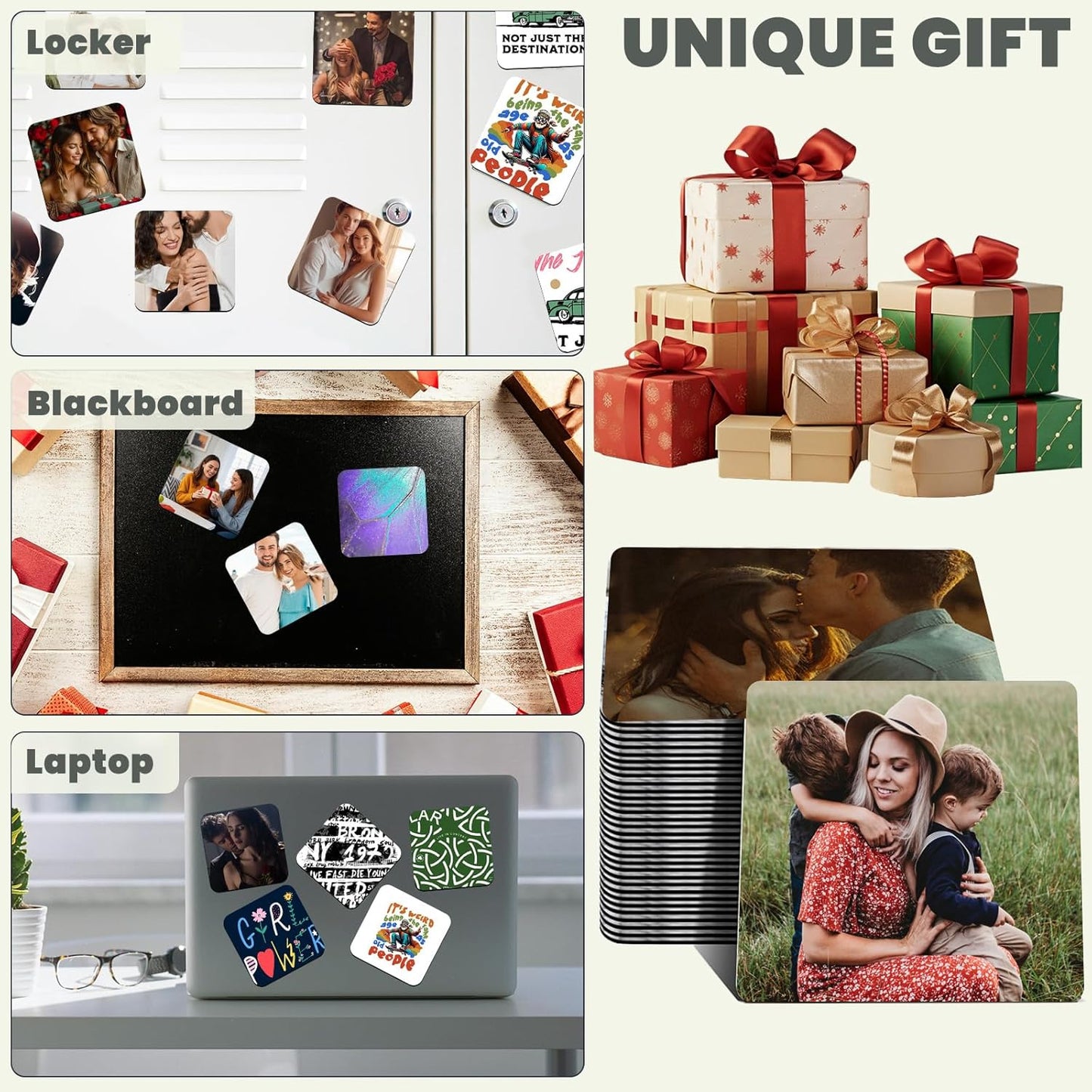 Custom Company & Business Magnets – Aluminum (2×3, 3×3, 3×4)