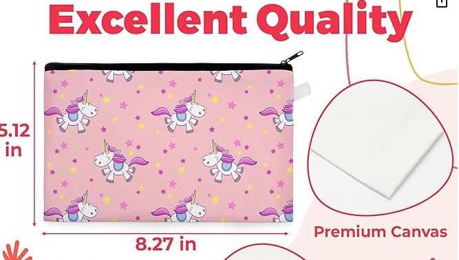 Custom Makeup Bag – Personalized Zipper Pouch