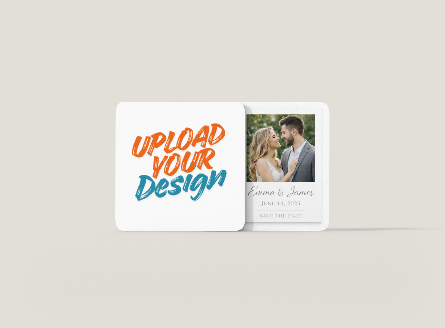 Set of 4 Personalized Wedding Coasters