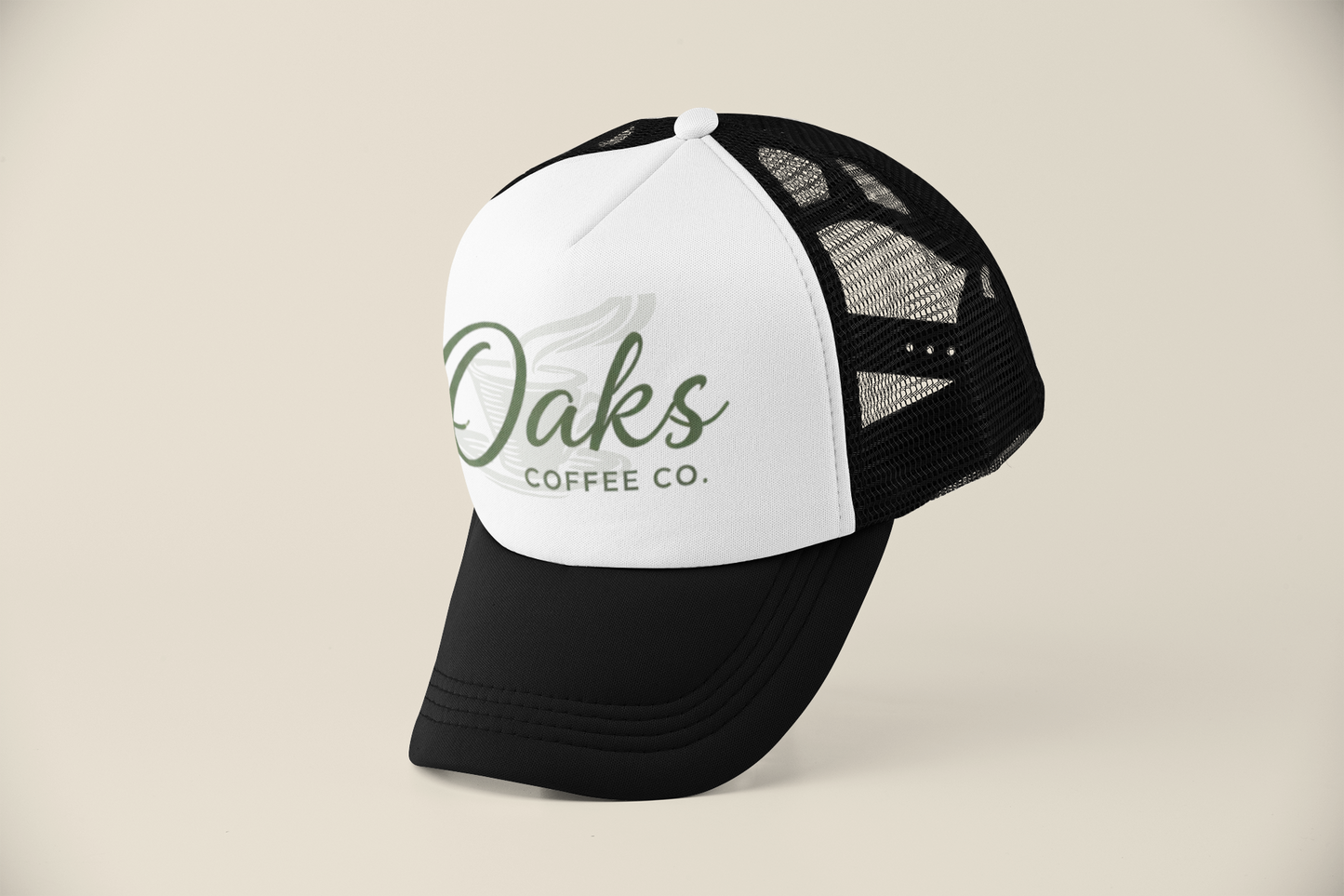 Custom branded trucker hat — business logo cap