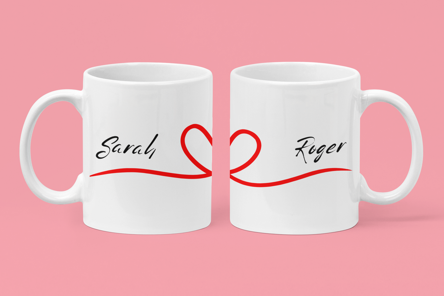Personalized 15oz Valentine Mug – Custom Name Coffee Cups (Set of 2)