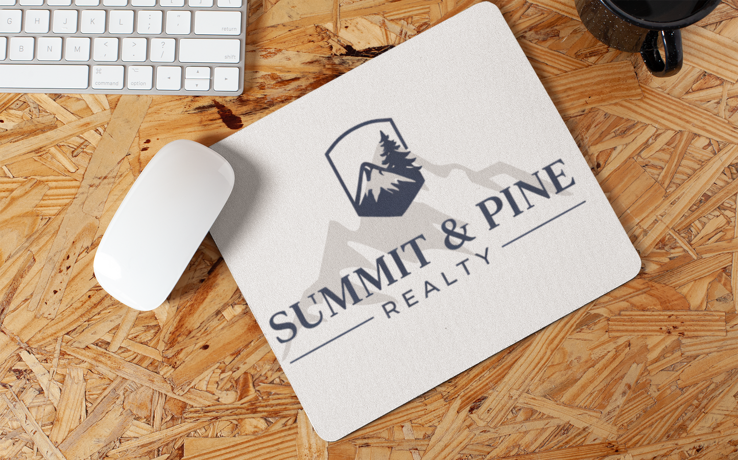 Custom branded mousepad — business logo & full-color print