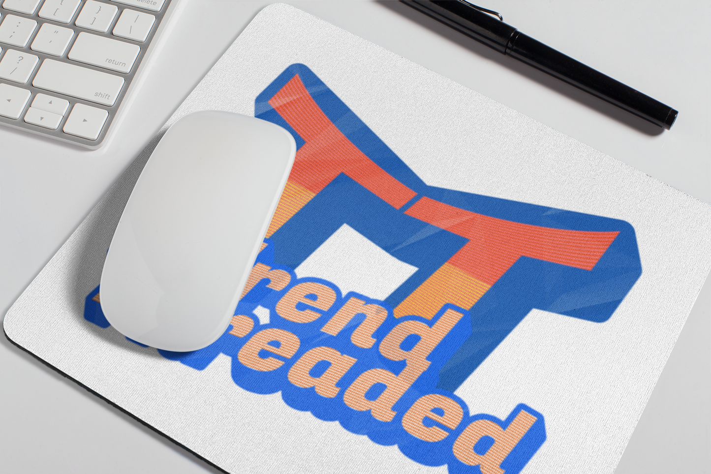 Custom branded mousepad — business logo & full-color print