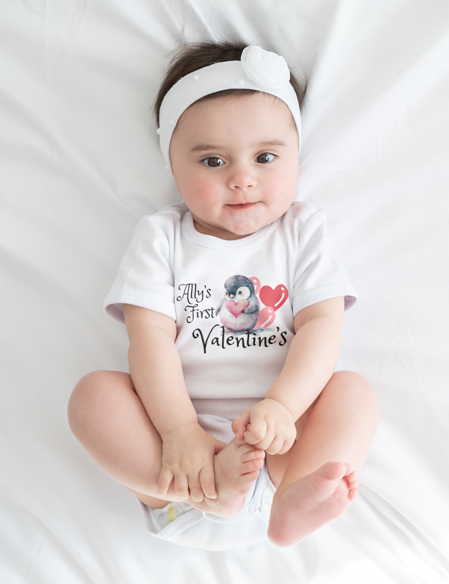 Personalized “My First Valentine” Baby Onesie