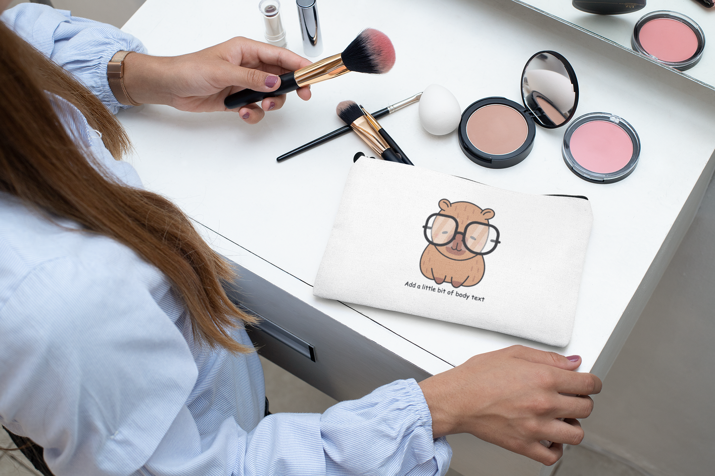 Custom Makeup Bag – Personalized Zipper Pouch