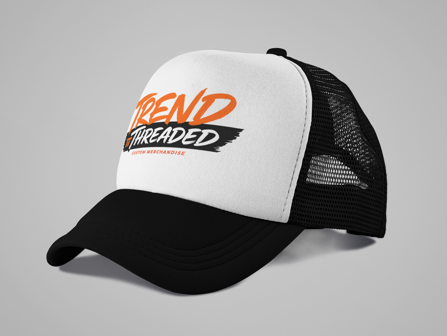 Custom branded trucker hat — business logo cap