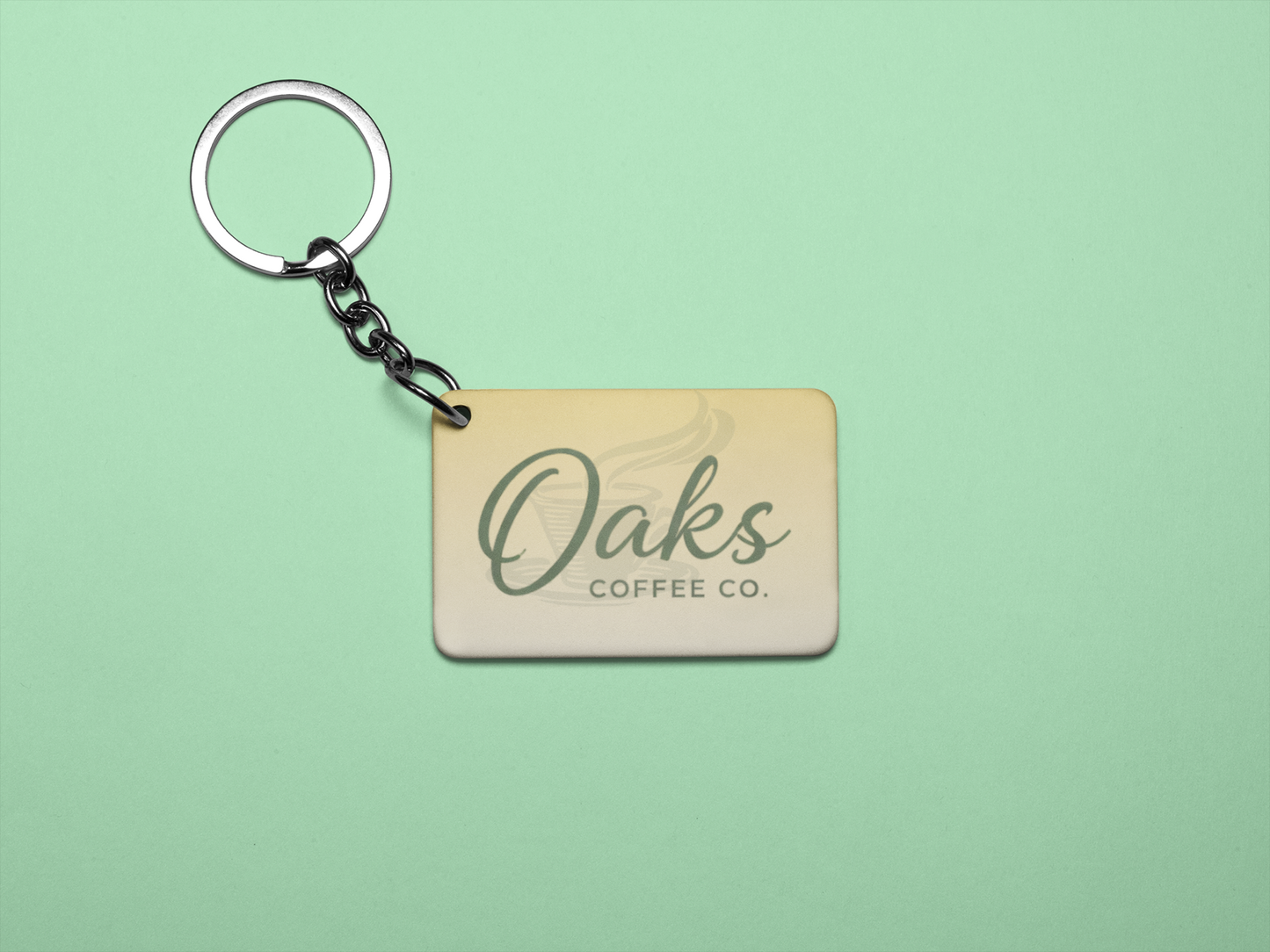 Custom printed keychains — business logo & full-color design